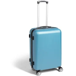 Best Gifi Valise cabine rigide trolley 4 roulettes modèle moyen 65L bleu
