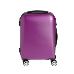 Discount Gifi Valise cabine rigide trolley 4 roulettes 37L violet