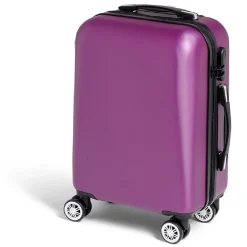 Discount Gifi Valise cabine rigide trolley 4 roulettes 37L violet