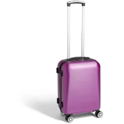 Discount Gifi Valise cabine rigide trolley 4 roulettes 37L violet