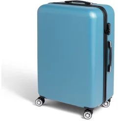 Clearance Gifi Valise cabine rigide trolley 4 roulettes 104L bleu clair