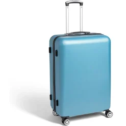 Clearance Gifi Valise cabine rigide trolley 4 roulettes 104L bleu clair
