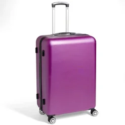 Outlet Gifi Valise cabine rigide trolley 4 roulettes grand modèle 104L violet