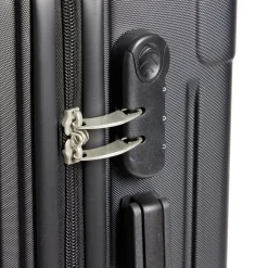 Best Gifi Valise cabine trolley à roulettes noir 61L moyen modèle