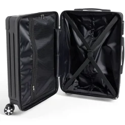 Best Gifi Valise cabine trolley à roulettes noir 61L moyen modèle