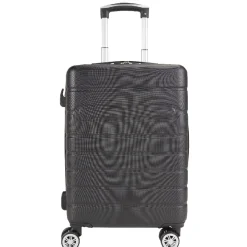 Best Gifi Valise rigide 4 roues 38L ABS noir L.56 cm