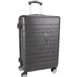 New Gifi Valise rigide 4 roues 60L ABS noir L.66 cm