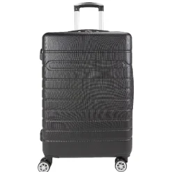 New Gifi Valise rigide 4 roues 60L ABS noir L.66 cm