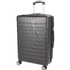 New Gifi Valise rigide 4 roues 60L ABS noir L.66 cm