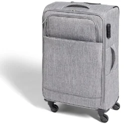 New Gifi Valise souple 50L polyester gris 42x24,5xH68cm