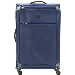 Best Gifi Valise souple trolley à roulettes bleu marine L