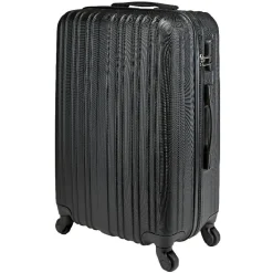 New Gifi Valise trolley rectangulaire noire à roulettes