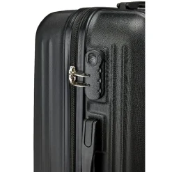 New Gifi Valise trolley rectangulaire noire à roulettes