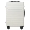 Discount Gifi Valise trolley rigide 4 roues blanche 60cm