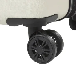 Discount Gifi Valise trolley rigide 4 roues blanche 50cm