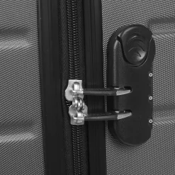 Gifi Valise trolley rigide 4 roues gris foncé L. 70 cm