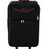 Hot Gifi Valise trolley à roulettes souple bleu marine M