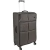 Gifi Valise trolley souple roues multidirectionnelles gris H70 cm