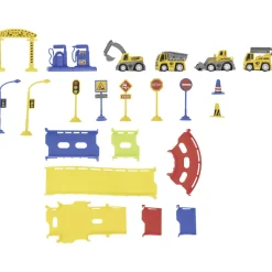 Gifi Jeux D'Imagination Et D'Imitation<Valisette circuit avec accessoires travaux public