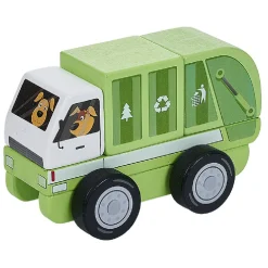 Gifi Jeux D'Imagination Et D'Imitation<Véhicule à assembler en bois certifié FSC® x2 - camion de pompier et de poubelle