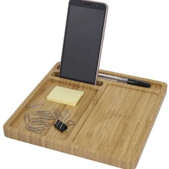Vide poche en bambou avec chargeur à induction*Gifi Discount