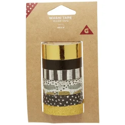 Washi tape noir et or x6*Gifi Discount